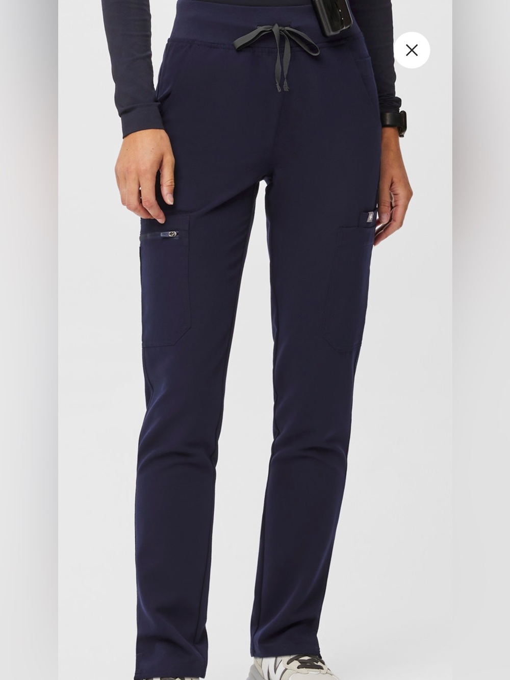 Figs Yola high rise slim scrub pants